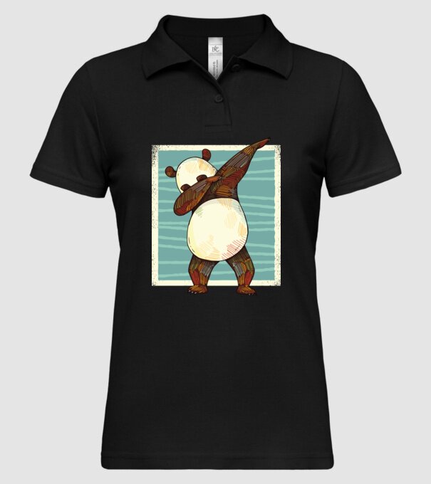Panda DAB dans model negru pe tricou