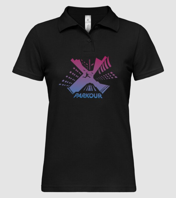 Parkour model negru pe tricou