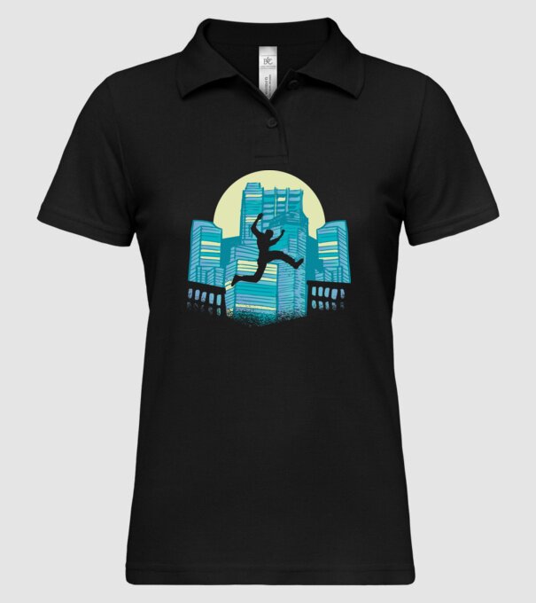 Parkour model negru pe tricou