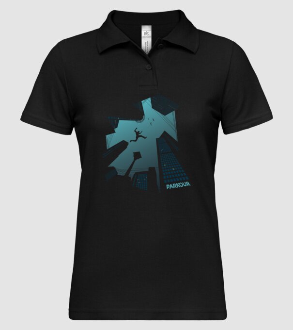 Tricou design Parkour model negru pe tricou