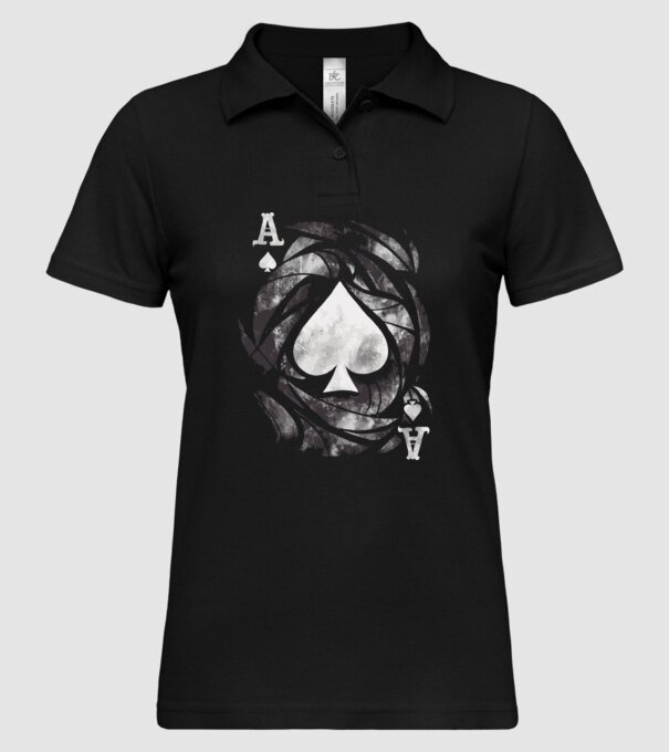 As de pică model negru pe tricou