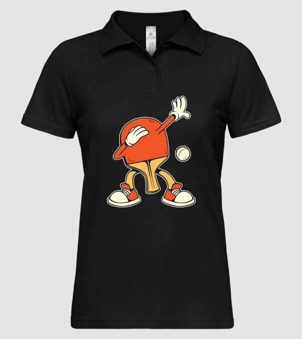 Ping Pong DAB model negru pe tricou