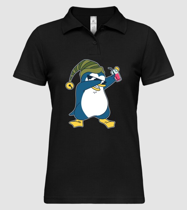 Pinguin DAB model negru pe tricou