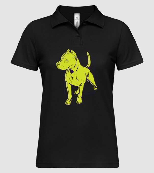 Câine Pitbull model negru pe tricou