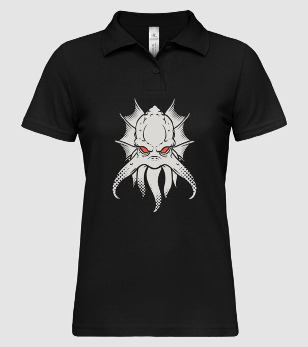 Cap de caracatiță model negru pe tricou