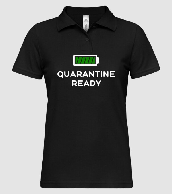 Quarantine ready model negru pe tricou