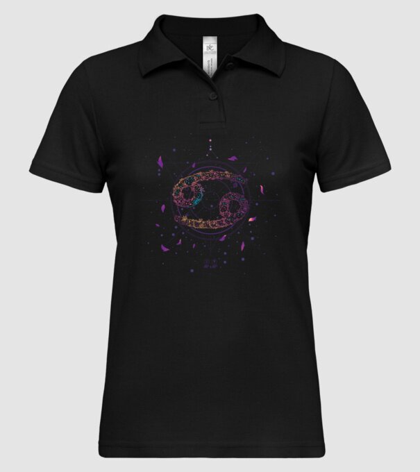 Cancer Zodiac model negru pe tricou
