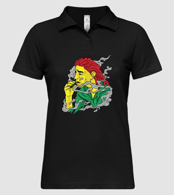 Dreadlock model negru pe tricou