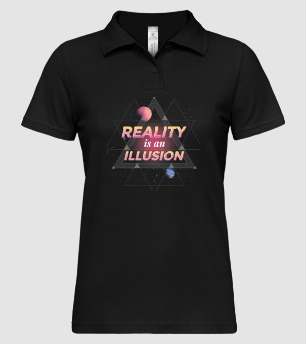 Reality is an Illusion model negru pe tricou
