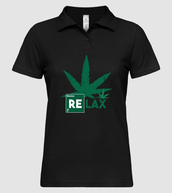 Relax Cannabis model negru pe tricou