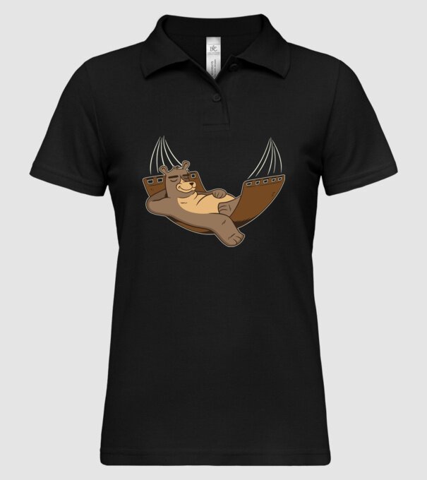 Urs Relax model negru pe tricou