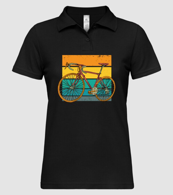 Bicicletă Retro model negru pe tricou