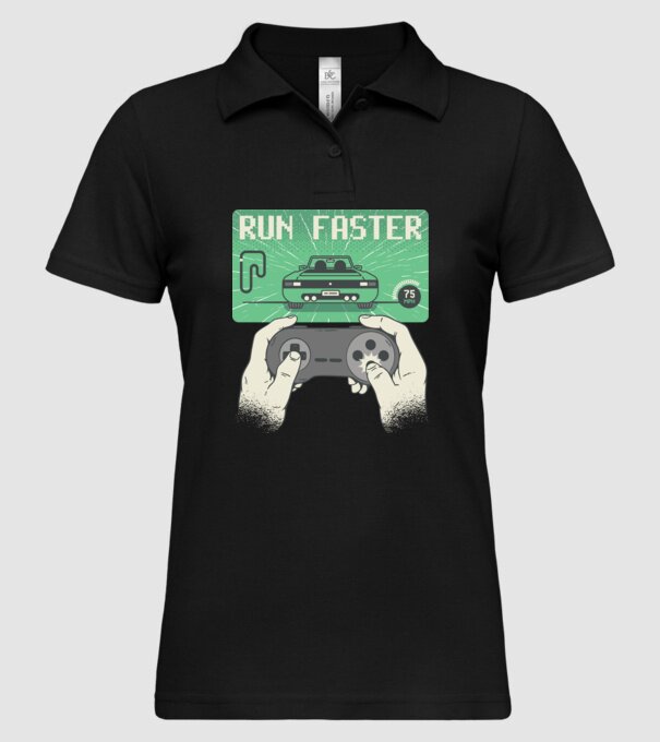 Retro gamer Outrun model negru pe tricou