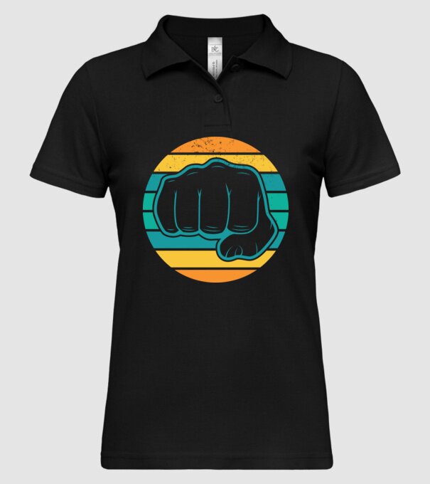 Pumn Retro model negru pe tricou