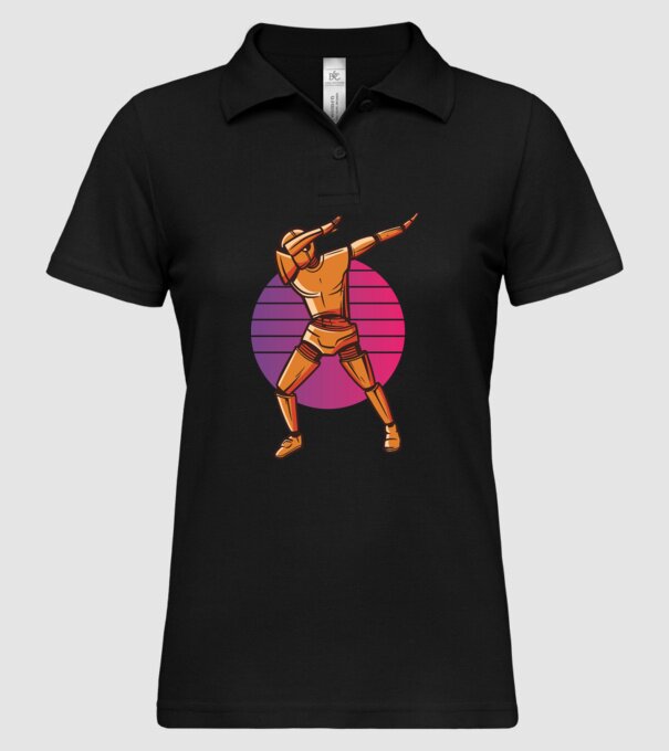 Robot DAB model negru pe tricou