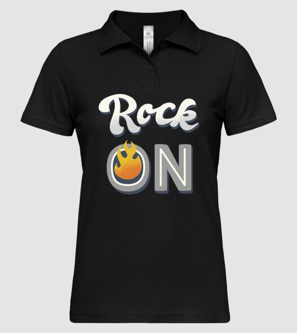 Rock On model negru pe tricou