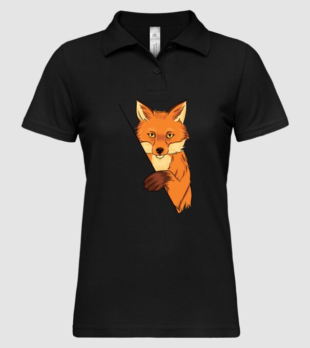 Vulpe model negru pe tricou