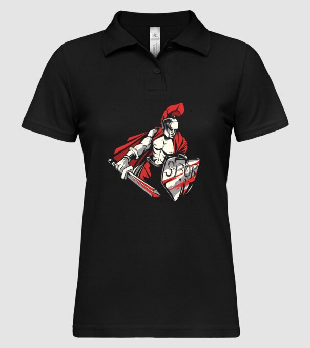 SPQR războinic Roman model negru pe tricou