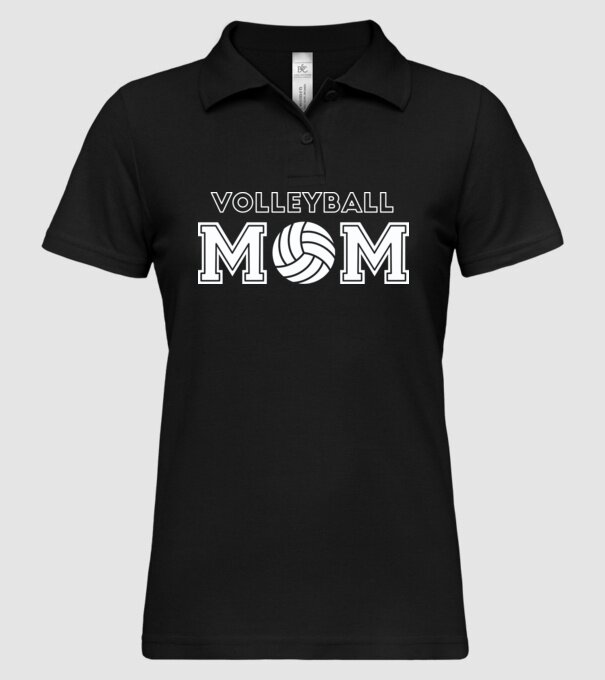 Mamă voleibalistă model negru pe tricou