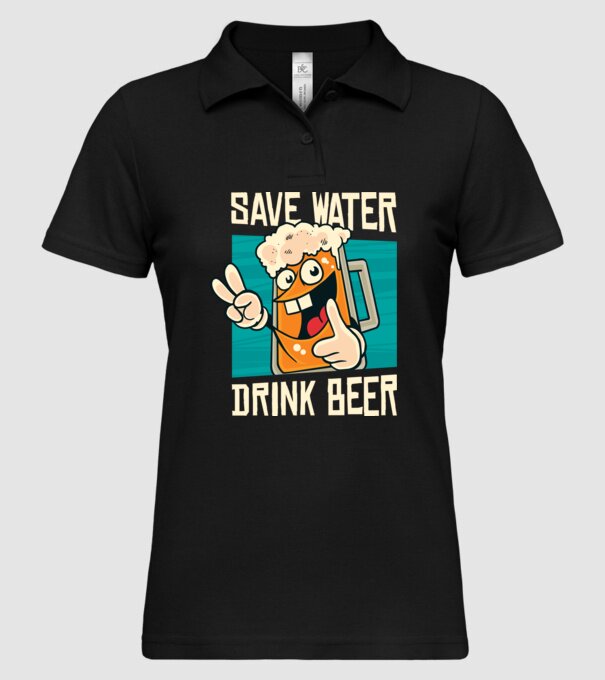 Save water, drink beer tricou amuzant bere model negru pe tricou