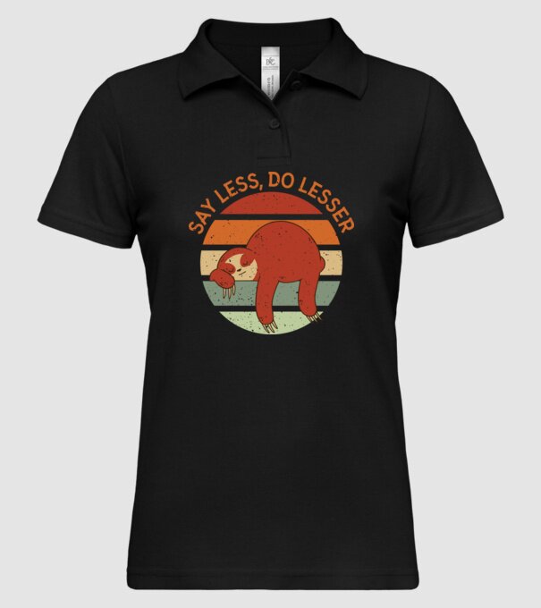Say less, do lesser cu Leneș model negru pe tricou
