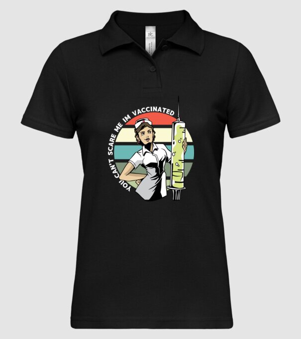 Nu mă poți speria cu nimic, sunt vaccinat model negru pe tricou