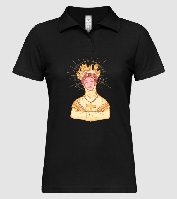 Sfânt lăcrimând model negru pe tricou