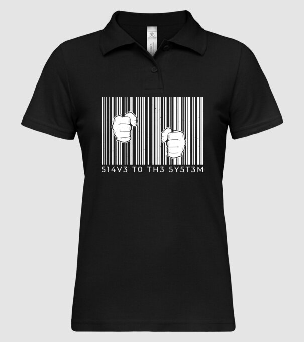 Slave to the system - Sclav al sistemului model negru pe tricou