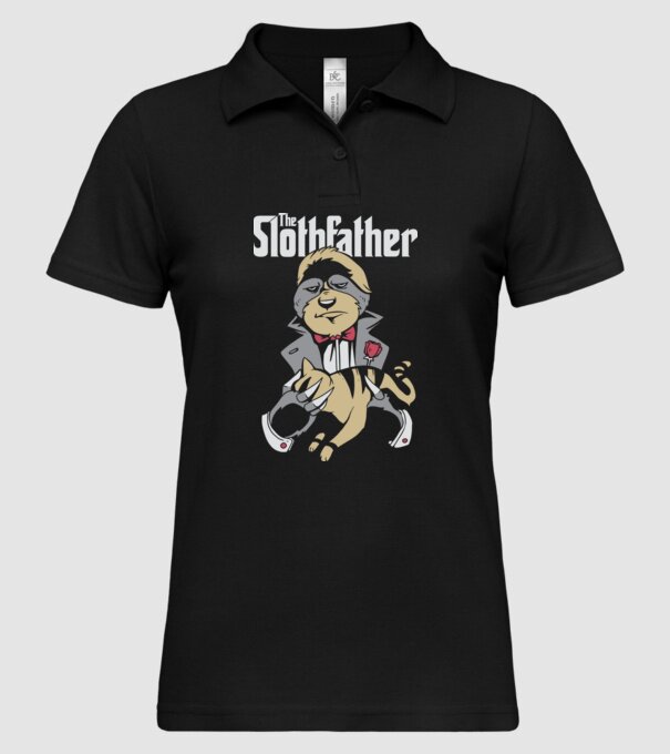 Slothfather - Naș Leneș model negru pe tricou