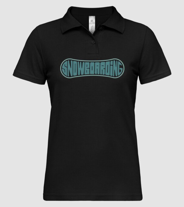 Snowboarding model negru pe tricou