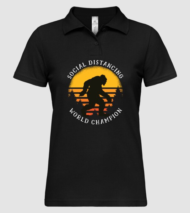 Campion Social Distancing model negru pe tricou