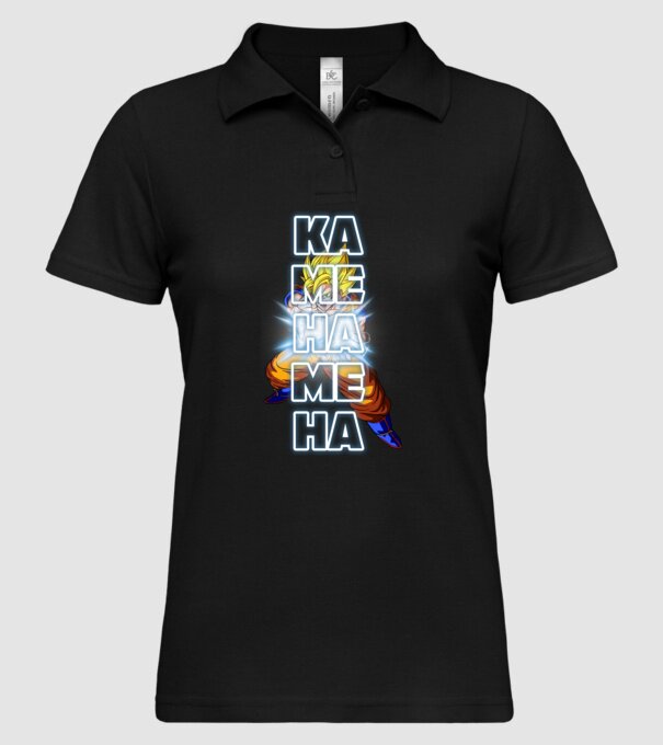 Son Goku Kamehameha model negru pe tricou