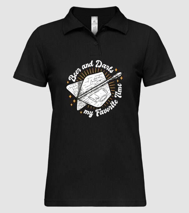 Bere și darts model negru pe tricou