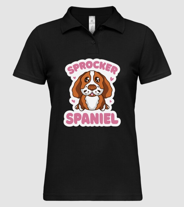 Sprocker Spaniel model negru pe tricou