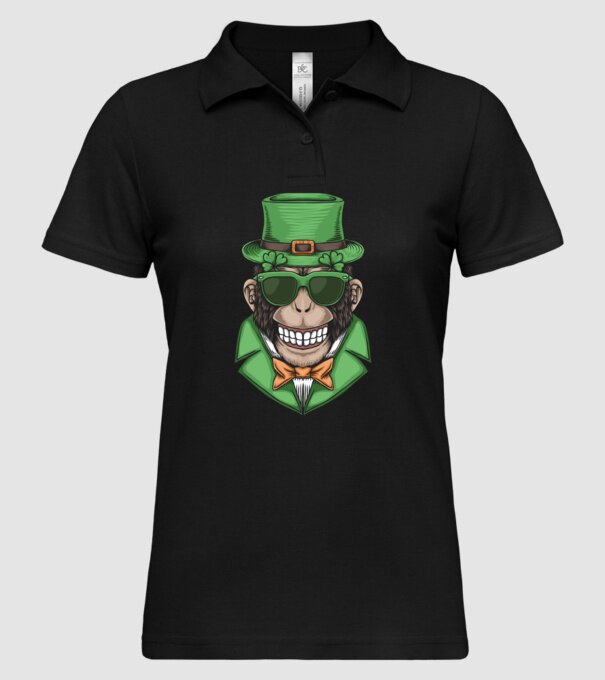 Sfântul Patrick Maimuță model negru pe tricou