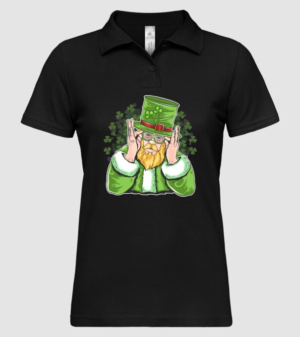 Sfântul Patrick Barbă irlandeză model negru pe tricou