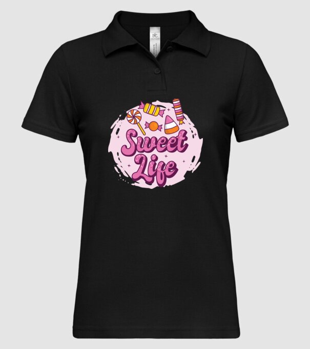 Sweet Life - Viață dulce model negru pe tricou