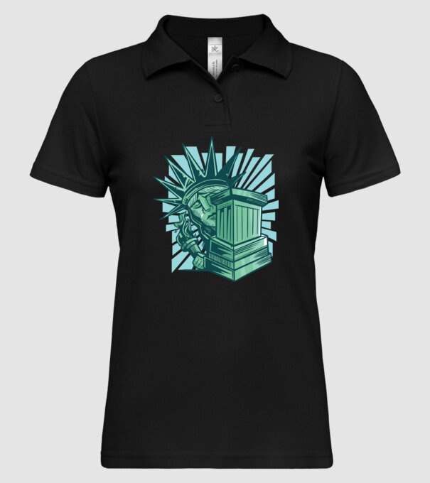 Statuia Libertății model negru pe tricou