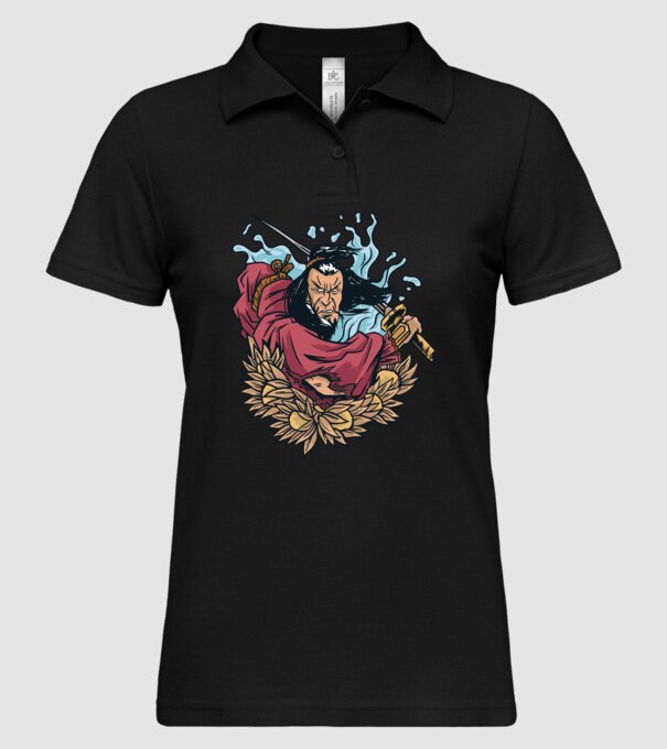 Samurai model negru pe tricou