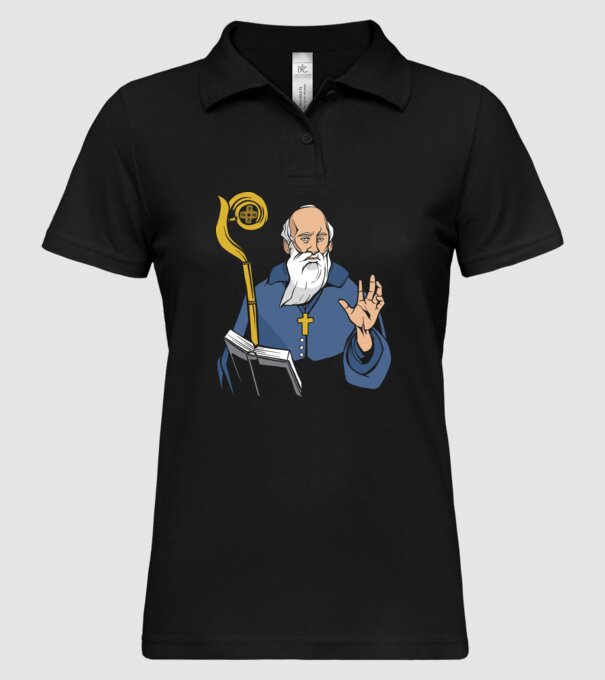 Sfântul Benedict model negru pe tricou