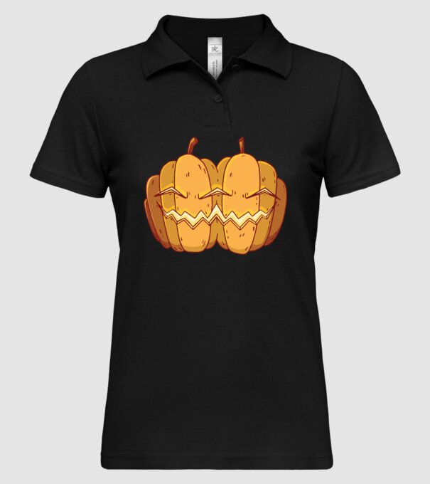 Dovleci siamezi de Halloween model negru pe tricou