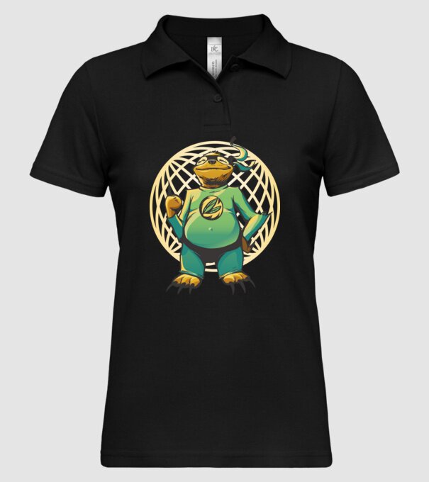 Leneș Super model negru pe tricou