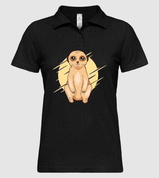 Suricată model negru pe tricou