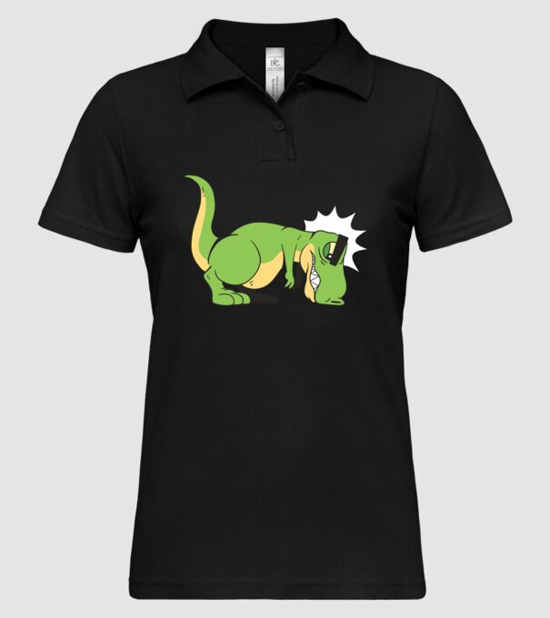 T-rex Push-up model negru pe tricou
