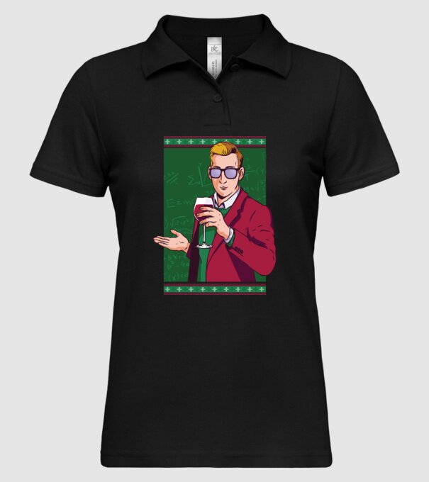Profesor cu vin model negru pe tricou