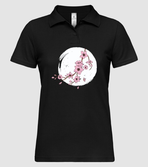 Înflorire de primăvară model negru pe tricou