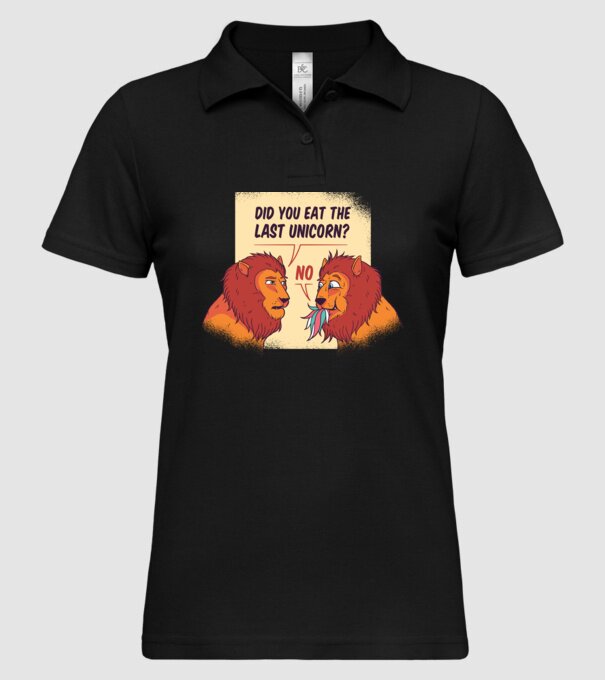 Tu ai mâncat ultimul unicorn? Tricou cu Leu amuzant model negru pe tricou