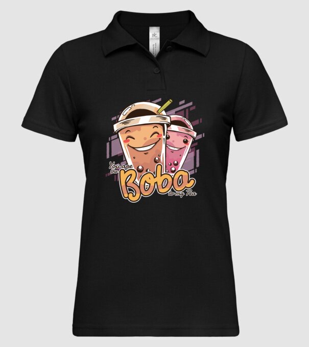 Tu ești Boba pentru ceaiul meu model negru pe tricou
