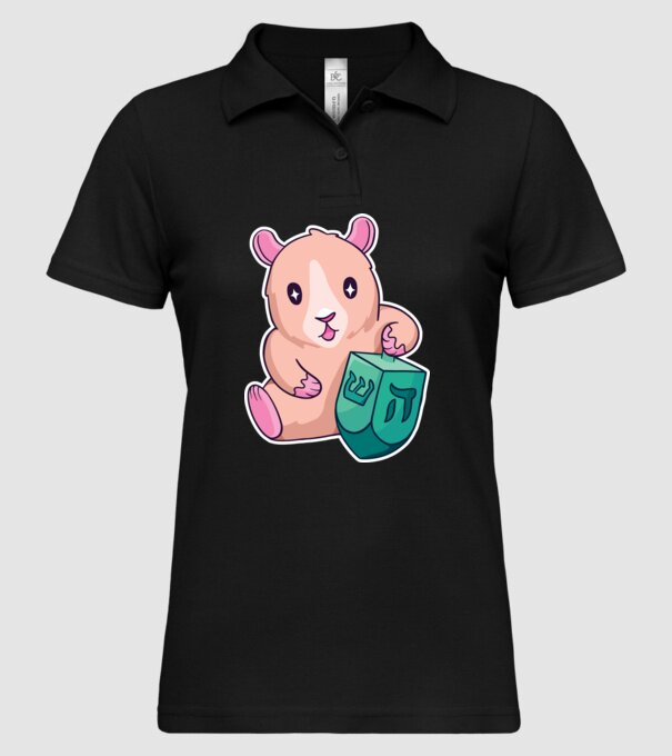 Porcușor de Guineea model negru pe tricou