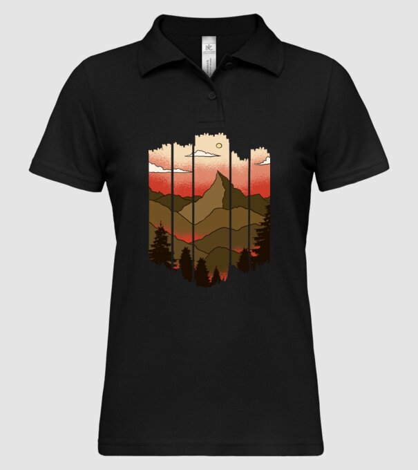 Imagine natură model negru pe tricou